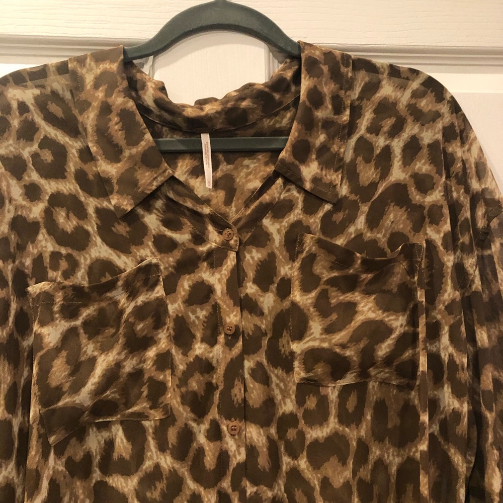 Free People Button up V-Neck Blouse - Picture 4 of 7